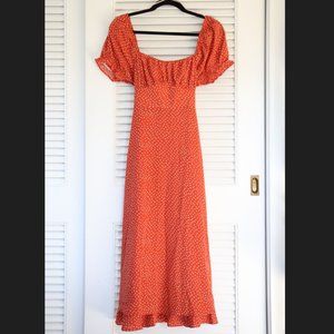 Rust Polka-Dot Dress